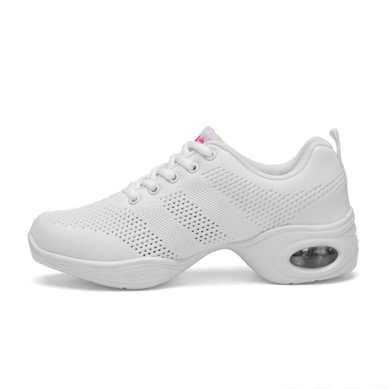 New soft-soled square dance shoes adult sailor jazz shoes dance shoes fly woven mesh hollow dance shoes women