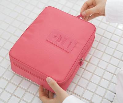 South Korea portable travel suit upgraded second generation wash bag business trip travel square bag storage cosmetic bag