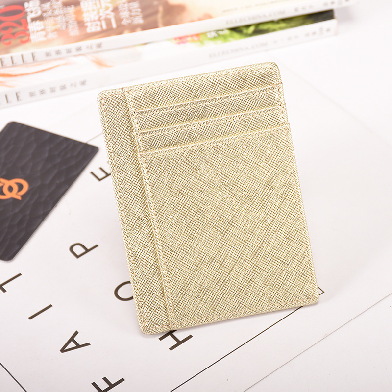 Genuine Leather Card Case Anti-theft RFID Small Card Bag Women's Ultra-thin Men's Card Multi-card LOGO Gift Bank Card Bag