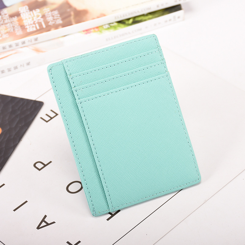 Genuine Leather Card Case Anti-theft RFID Small Card Bag Women's Ultra-thin Men's Card Multi-card LOGO Gift Bank Card Bag