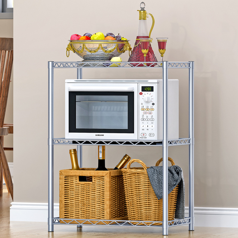 Solno iron rack three-layer shelf kitchen/bathroom/microwave oven shelf