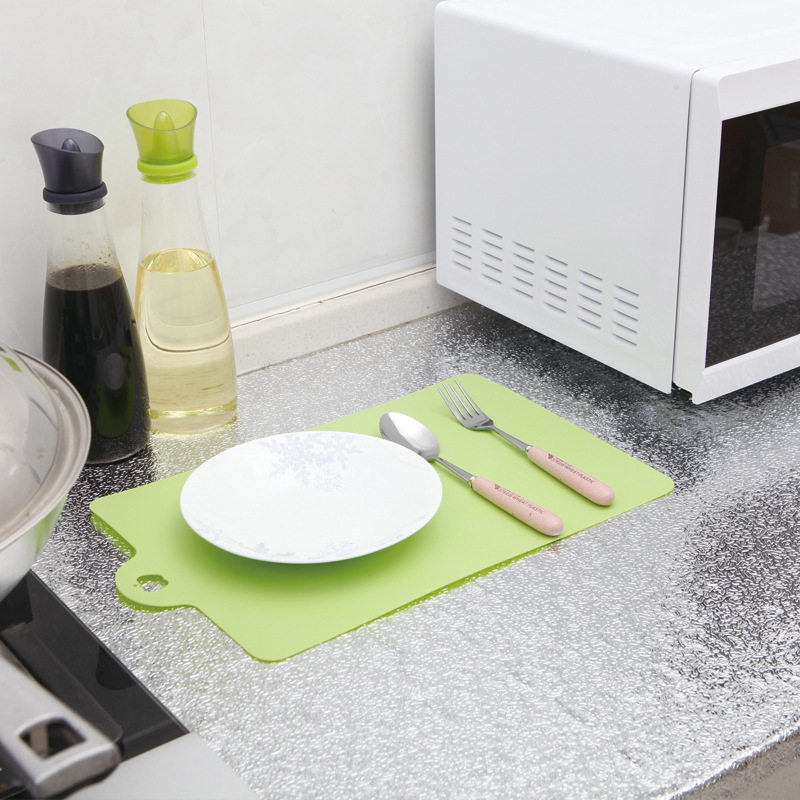 Kitchen self-adhesive anti-oil sticker thick fireproof aluminum film can be cut moisture-proof mat cabinet mat