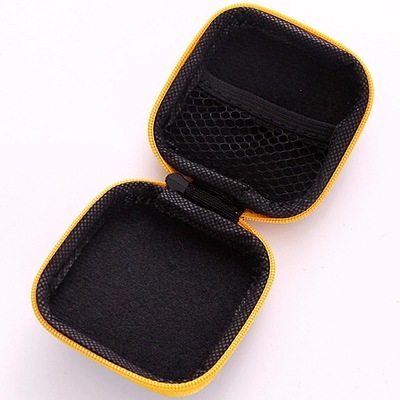 Square earphone bag data cable storage bag with zipper mobile phone cable storage box change key bag coin bag