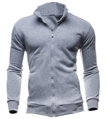Amazon New Sweater Zipper Collar Sweater Jacket Men's Solid Color Cardigan
