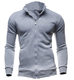 Amazon New Sweater Zipper Collar Sweater Jacket Men's Solid Color Cardigan