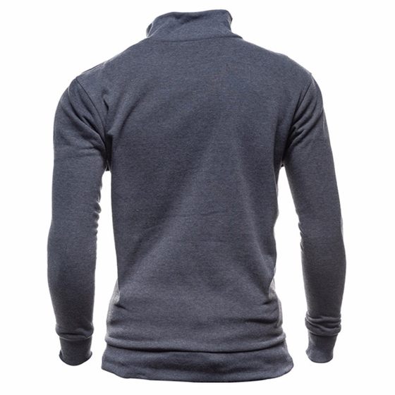 Amazon New Sweater Zipper Collar Sweater Jacket Men's Solid Color Cardigan
