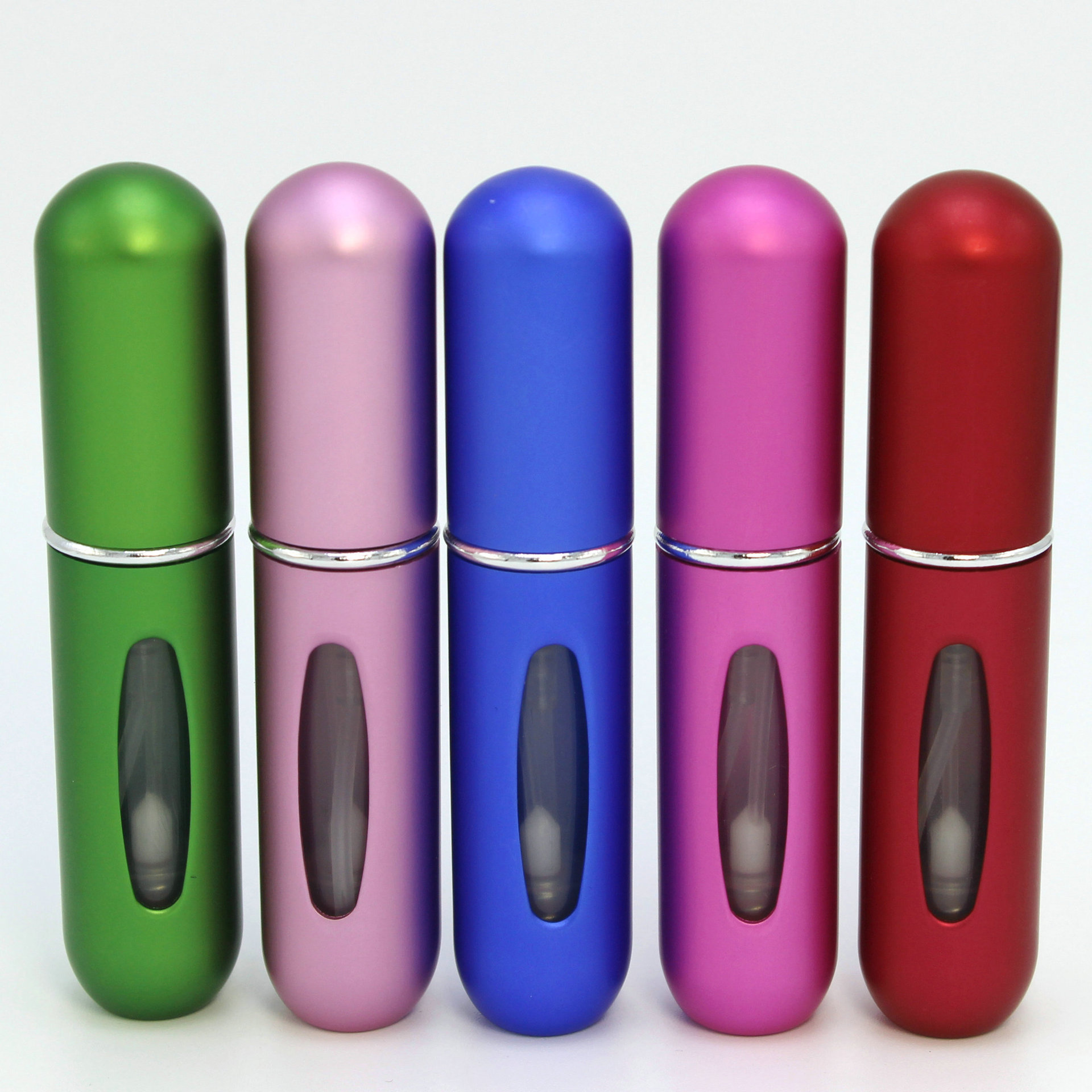 Spray perfume bottle 5ml portable metal makeup bottle sample bottom filling bottle 14 color optional color box