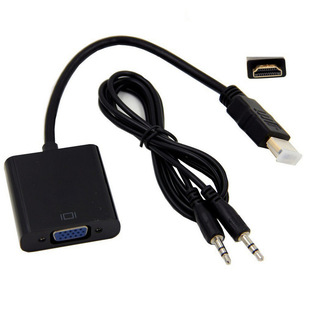 Factory direct wholesale HDMI to VGA Converter Cable HDMI adapter conversion cable with audio port