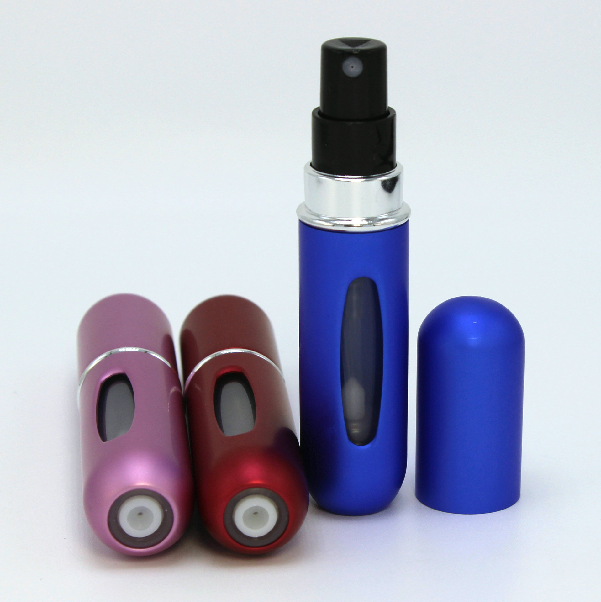 Bottom filling 5ml spray perfume bottle aluminum oxide perfume bottle sample makeup bottle multi-color color box optional