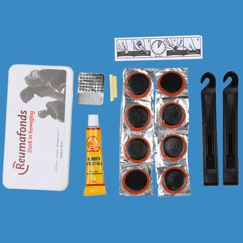 Bicycle tire repair tool set repair tool glue-free riding tool set with tire pry bar riding equipment