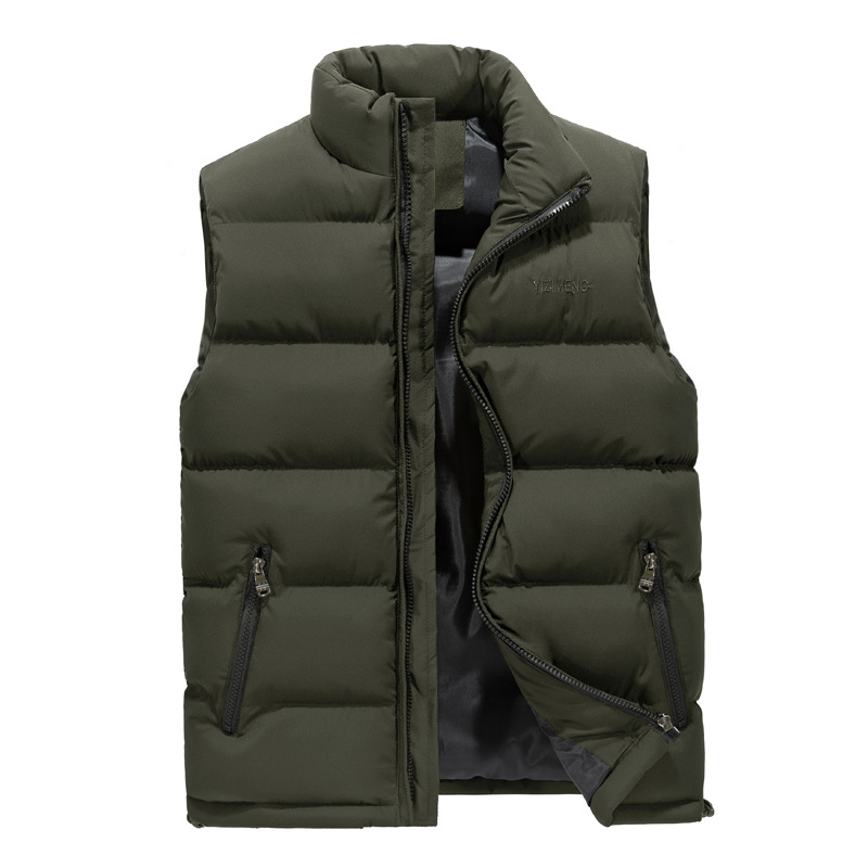 Cross-border plus size casual men's vest men's slim fit 2018 hot sale autumn and winter warm down cotton vest Amazon