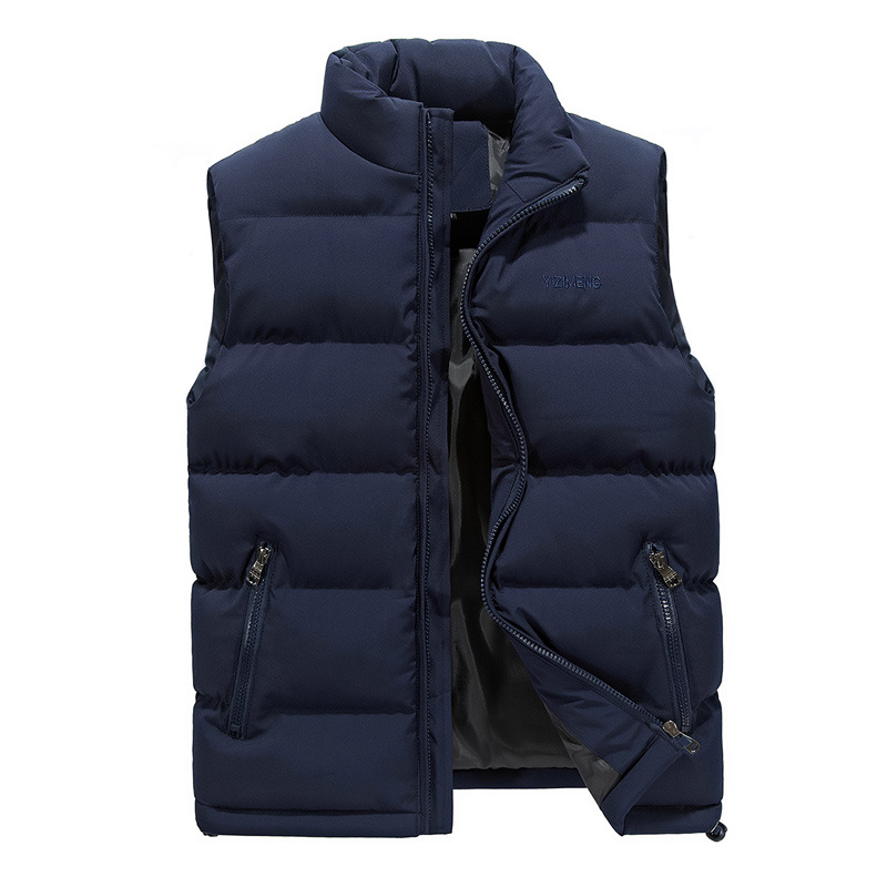 Cross-border plus size casual men's vest men's slim fit 2018 hot sale autumn and winter warm down cotton vest Amazon
