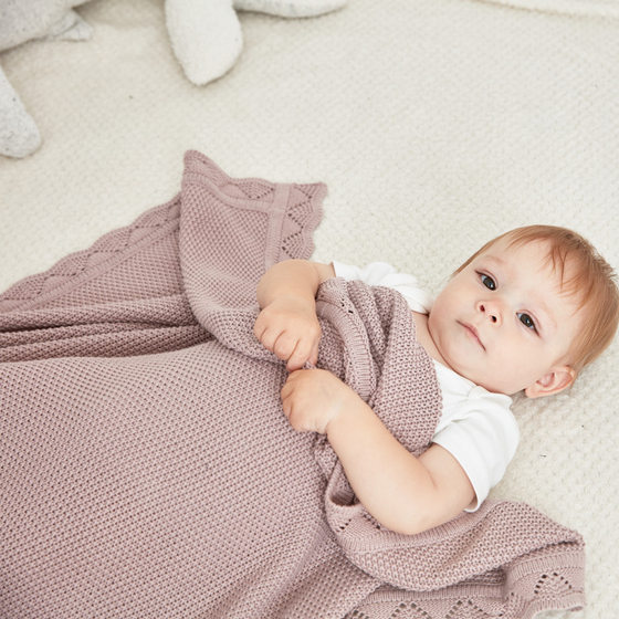 INS Foreign Trade Norway Nordic Baby Cotton Knitted Blanket Baby Blanket Push Car Blanket Baby Blanket Line Blanket