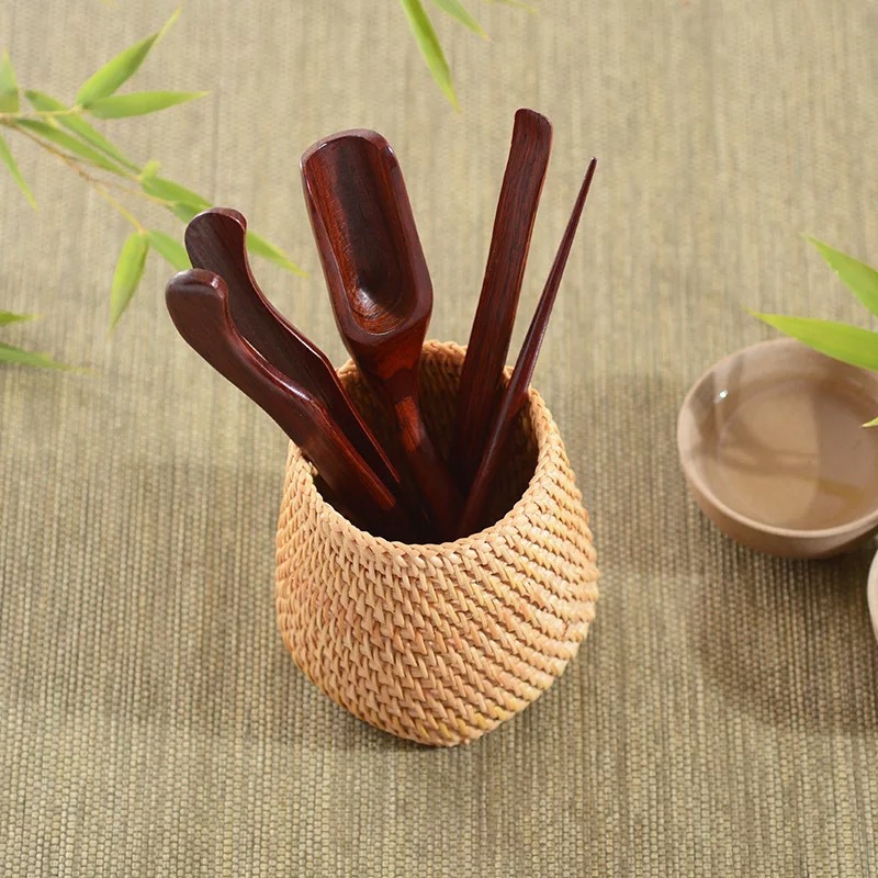 Vietnam Autumn Rattan Woven Straw Desktop Office Stationery Makeup Tea Ceremony Six Gentleman Accessories Storage Box Storage Pen