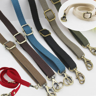 DIY gold bag strap accessories 12mm wide adjustable canvas cotton webbing diagonal bag with lobster buckle