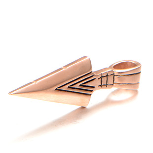 European and American stainless steel necklace men's jewelry wholesale fashion arrow titanium steel triangle pendant