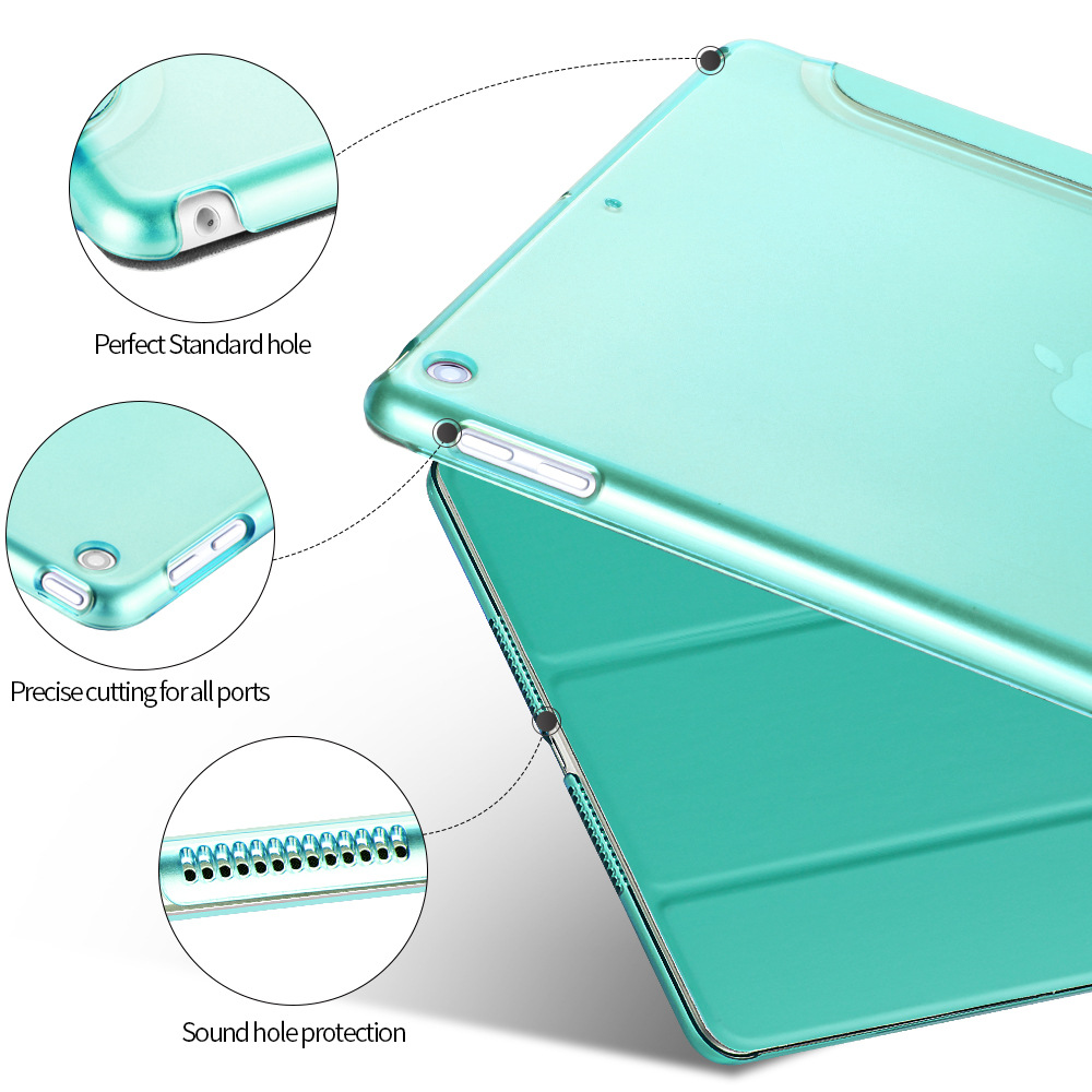 For ipad pro10.5 leather case mini6 New 2021 protective case ipad9.7 tri-fold PC protective case 10.2