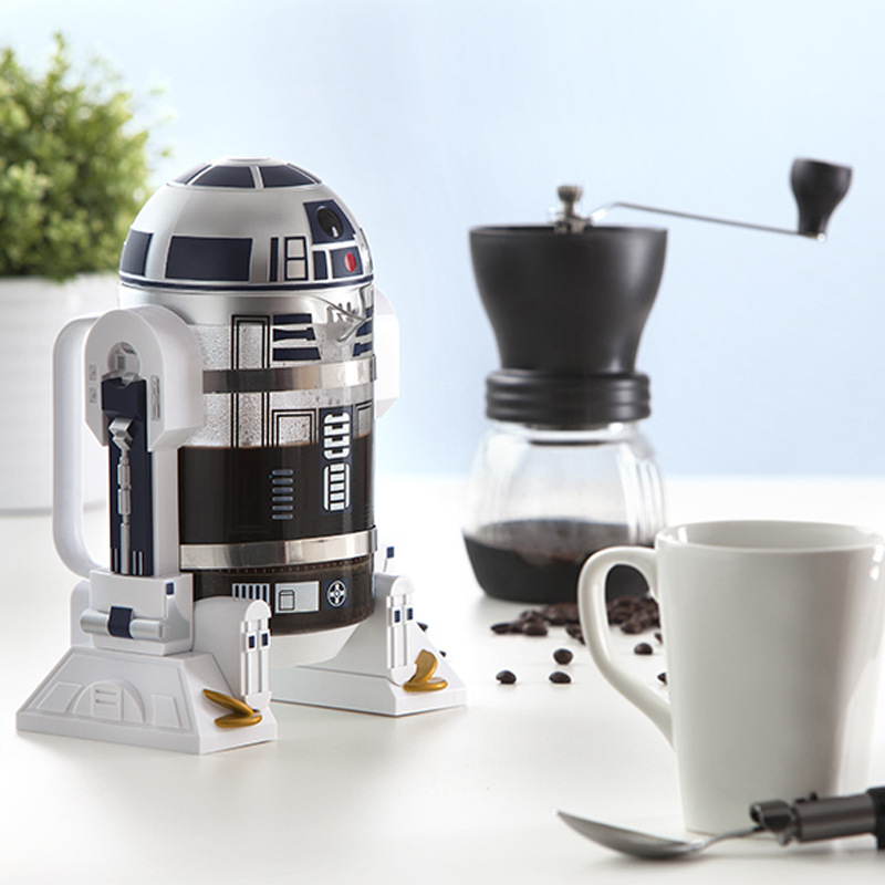 Star Wars R2D2 robot mini household hand coffee machine coffee pot insulation pot mocha French pressure pot