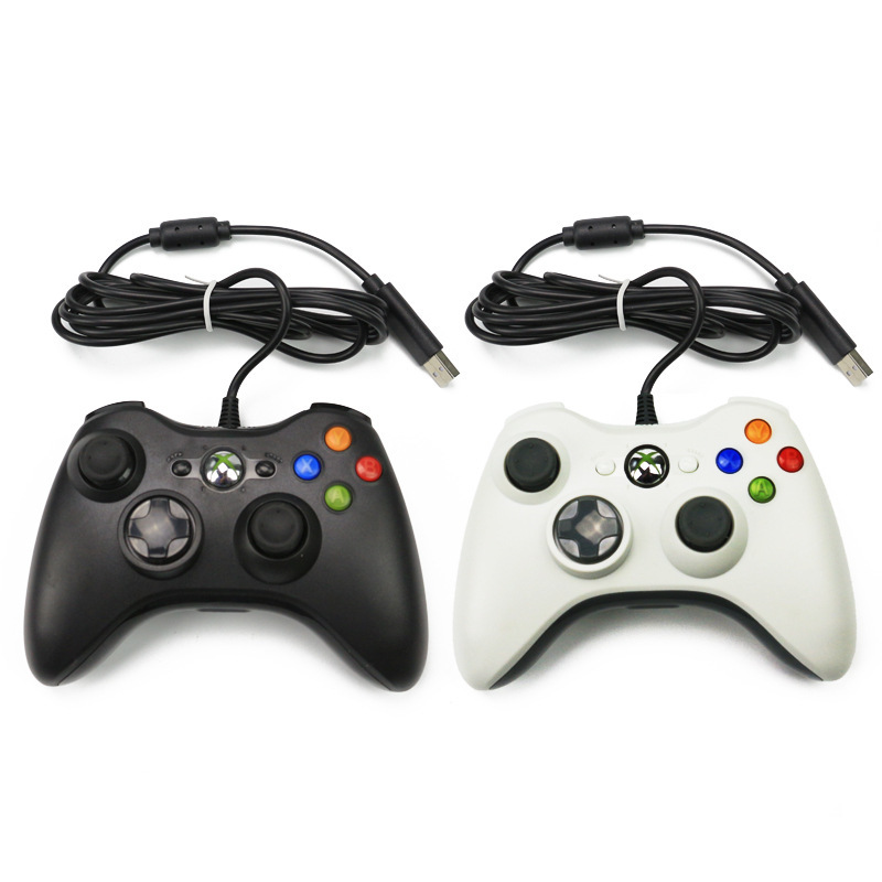 工場直売の源は価格があります。白黒二色包装xbox 360有線ゲームハンドルがあります。|undefined