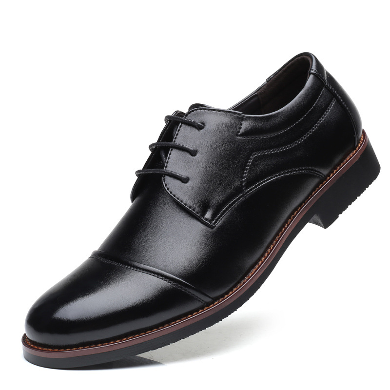 2023 New Wenzhou Men's Leather Shoes Large Size Business Shoes Casual Lace-up Daily Shoes 46 47 48 Size Men's Shoes