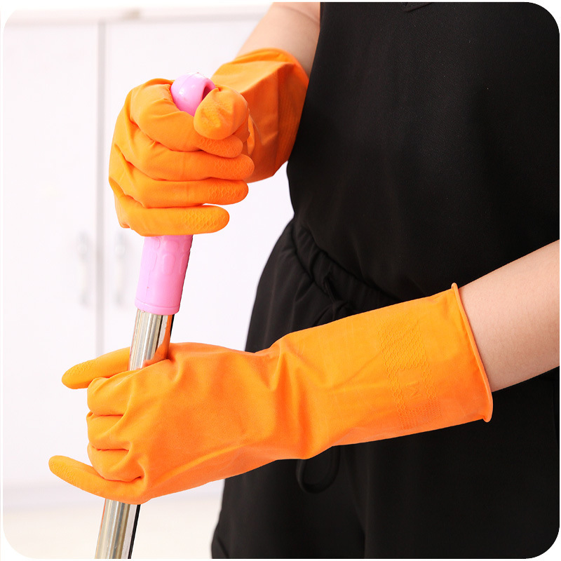 Household Gloves Latex Cleaning Gloves Washing Clothes Rubber Gloves Thin Dish-washing Gloves Kitchen Anti-fouling Gloves