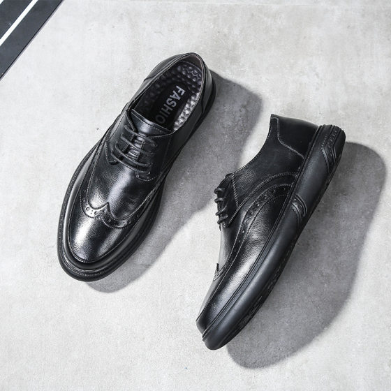 Brock carved men's shoes retro formal men's shoes fashion breathable men's casual shoes wholesale a generation of hair