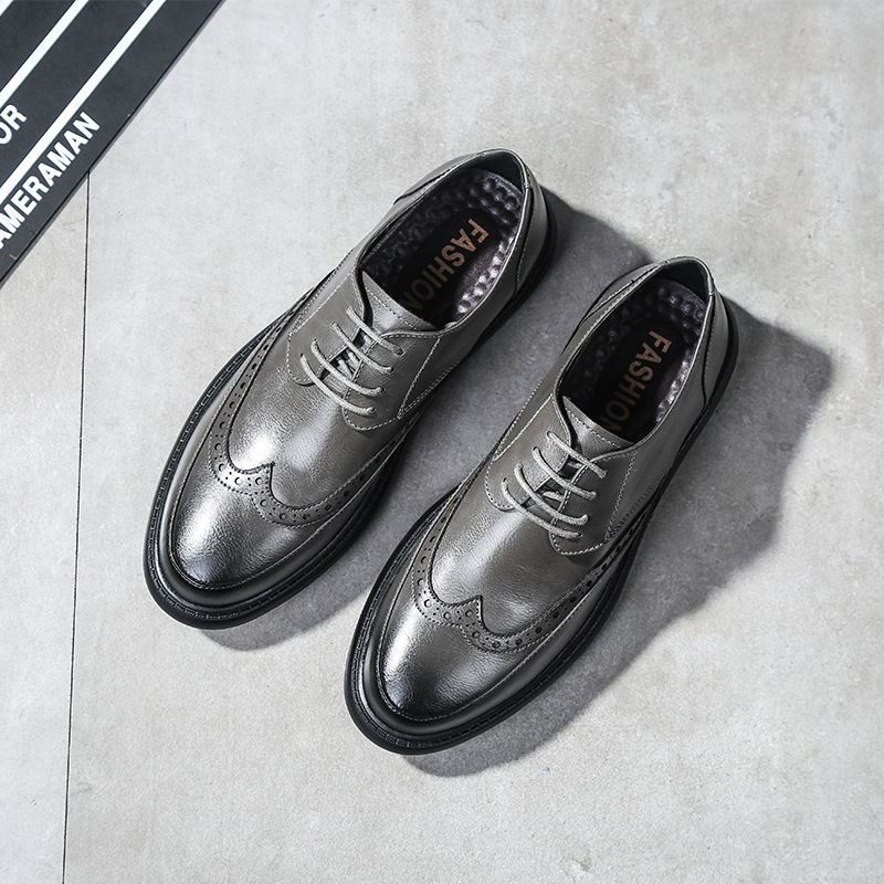 Brock carved men's shoes retro formal men's shoes fashion breathable men's casual shoes wholesale a generation of hair