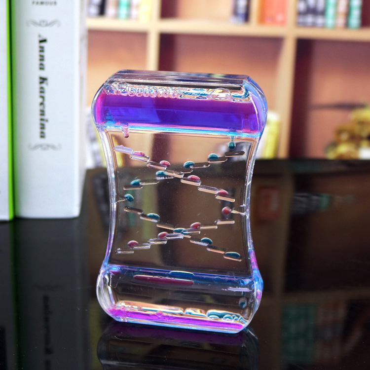 Creative TikTok same slide oil drop play plastic oil drop decoration liquid hourglass dynamic oil leak gift
