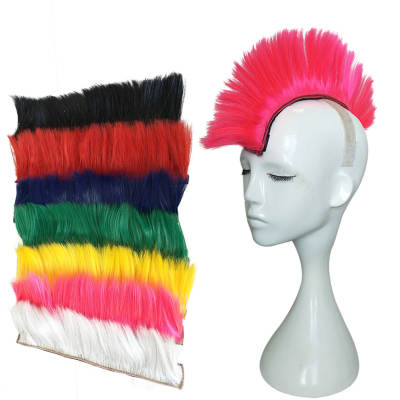 Factory wholesale motorcycle helmet jewelry cool moxi dried chicken hair hook and loop wig cross-border supply of chicken helmet