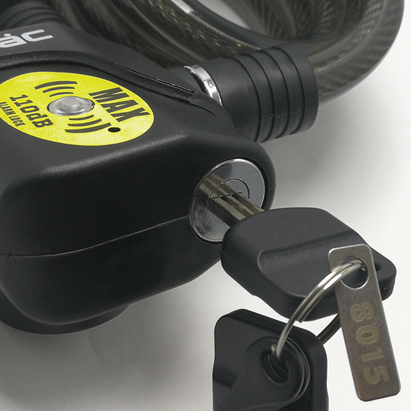 AL-3P Youli ULAC Bicycle Lock Double Bicycle Alarm Steel Cable Alarm Lock Mountain Bike Car Lock