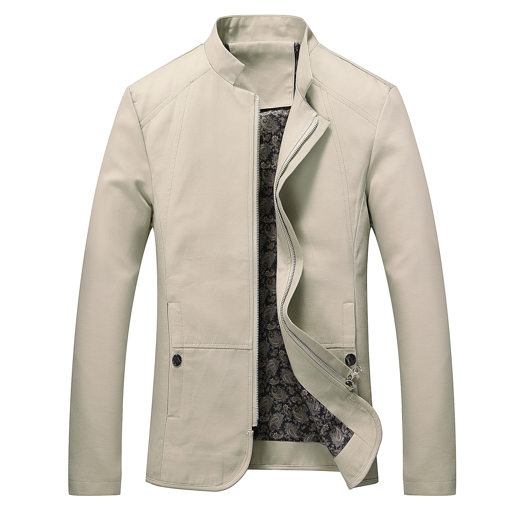 Factory supply foreign trade wholesale men's large size coat stand collar cotton washed jacket men's 30000 pieces in stock men's