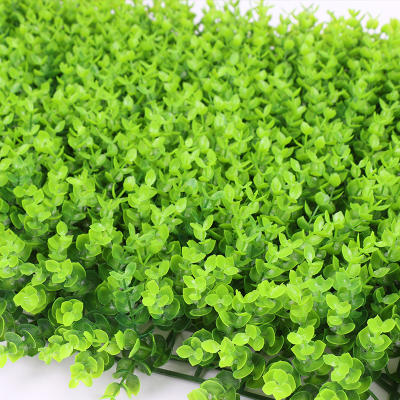緑植壁シミュレーション植物壁装飾背景花壁面ユーカリ植物プラスチック偽芝生草皮バルコニー|undefined