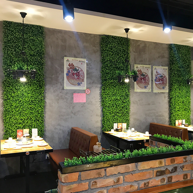 緑植壁シミュレーション植物壁装飾背景花壁面ユーカリ植物プラスチック偽芝生草皮バルコニー|undefined
