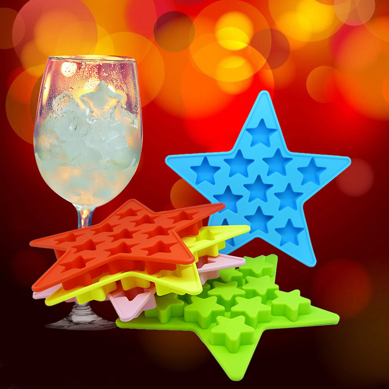 Five-pointed Star Cake Mold Silicone Drip Mold Food Grade Ice Box Creative Baking Tools Ice Mold Ice Cubes