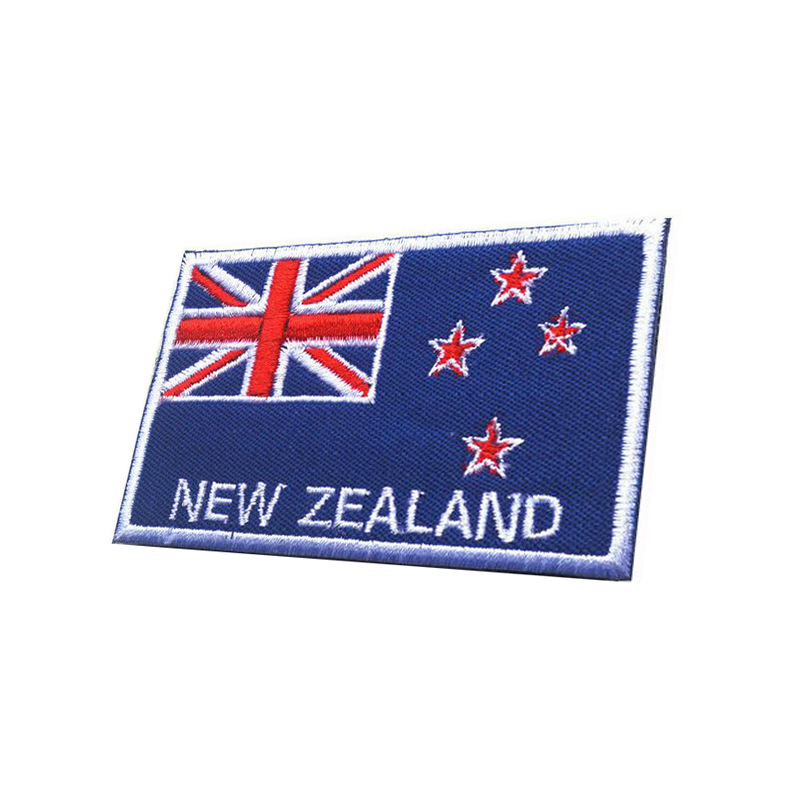 Oceania Flag Australia New Zealand Embroidered Cloth Sticker Air Seal Bag Sticker Armband Velcro Cloth Sticker
