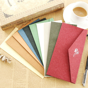 Vintage Color Bronzing Western-style Envelope Business Invitation Letter Decorative Blank No.5 DL Envelope 200g Thickened
