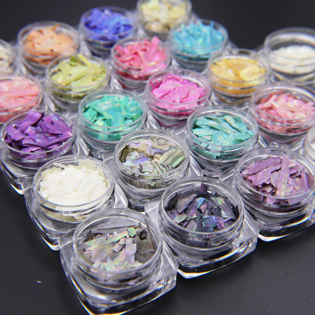 Ultra-thin pearl nail shell piece natural irregular extra thin shell pieces spiral nail clam shell jewelry wholesale