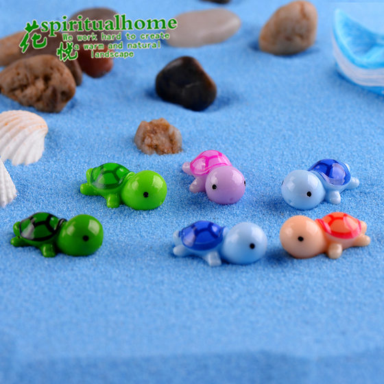 Moss micro landscape ecological bottle five color turtle doll dIY landscaping creative gift