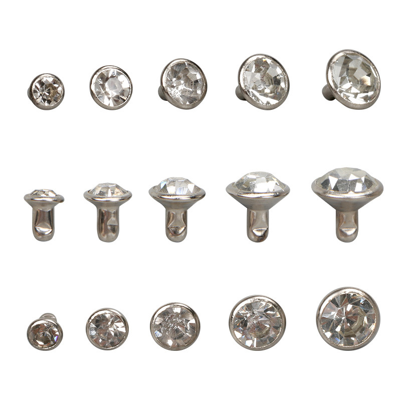 Factory direct copper A drill pipe drill nail jewelry wine glass drill foot rivet combination kit luggage hardware accessories