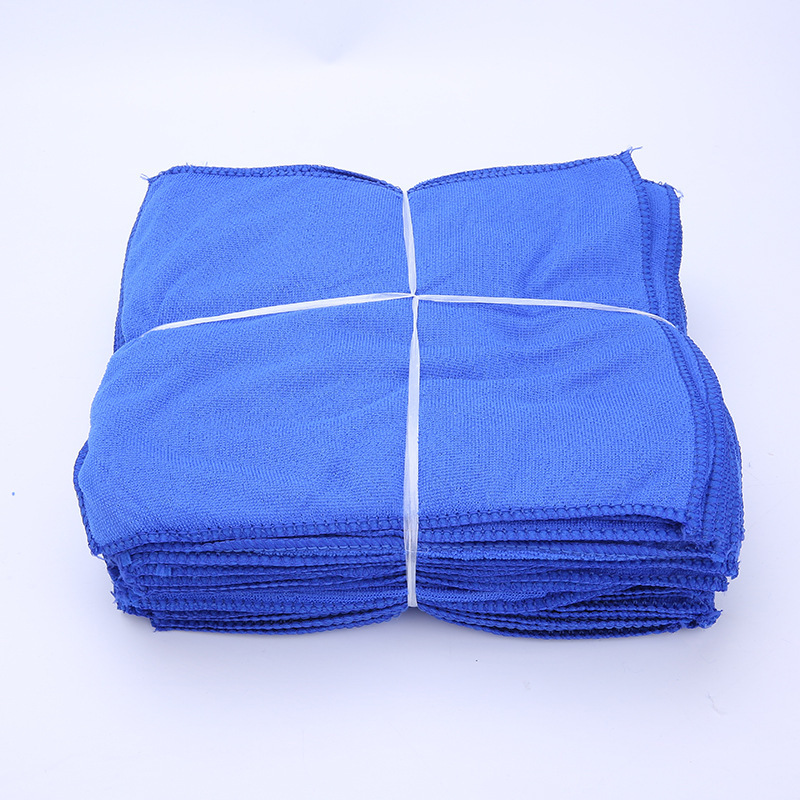 Car towel microfiber car wash cloth 30*30cm car cloth waxing blue edge spot direct sales