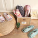 New Korean pastoral fabric home cotton slippers machine washable cotton fabric quilted warm soft bottom non-slip shoes wholesale