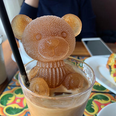 Little Bear Ice Cube Mould Internet Red Ice Bear Silicone Ice Mould Beverage Coffee Milk Tea Mousse Cartoon Homemade Commercial