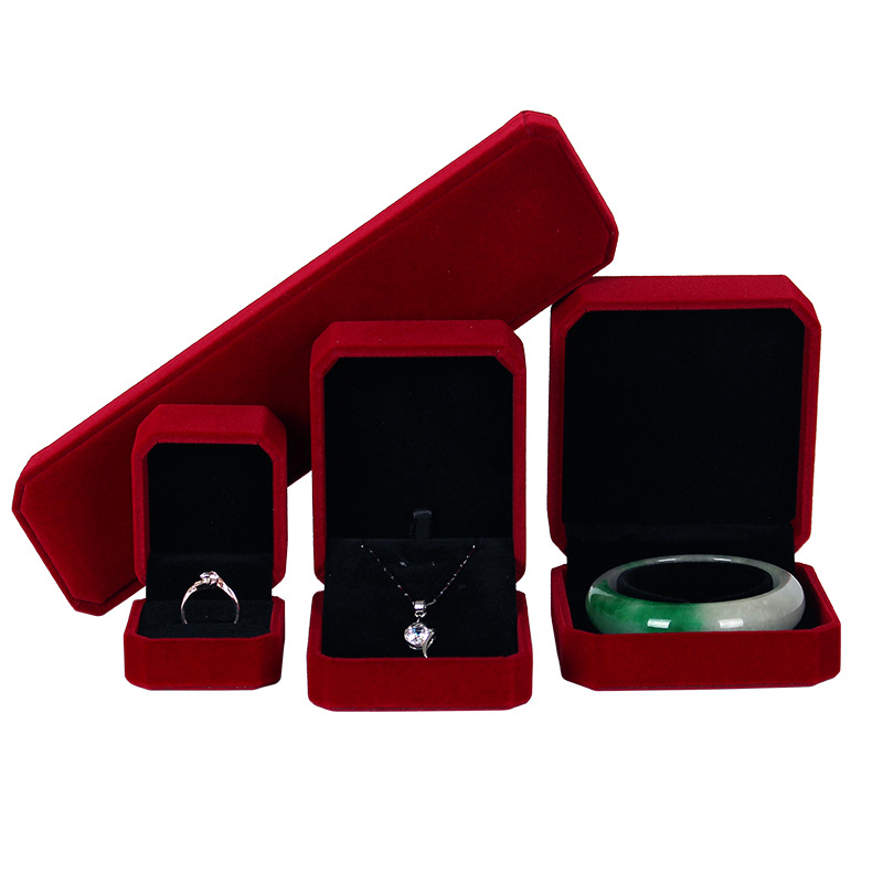 Jewelry Box Flannel Ring Box Pendant Bracelet Bracelet Necklace Gift Box Jewelry Earrings Badge Packaging