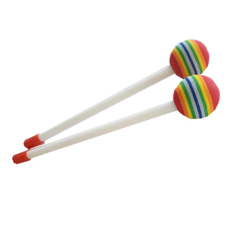 Children's percussion instrument accessories Orff instrument rainbow drum hammer sponge drum stick EVA lollipop drumstick