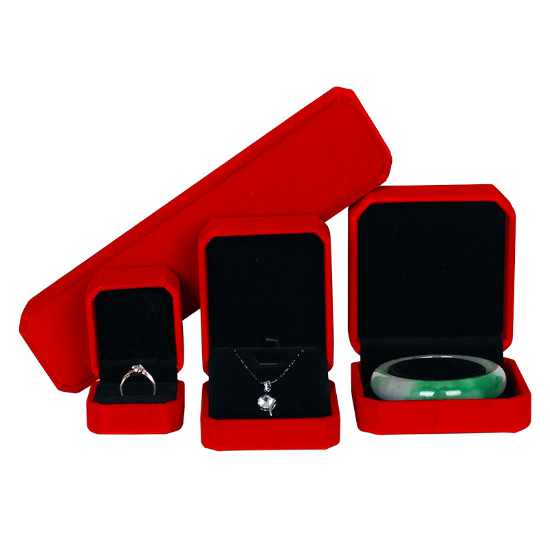 Jewelry Box Flannel Ring Box Pendant Bracelet Bracelet Necklace Gift Box Jewelry Earrings Badge Packaging
