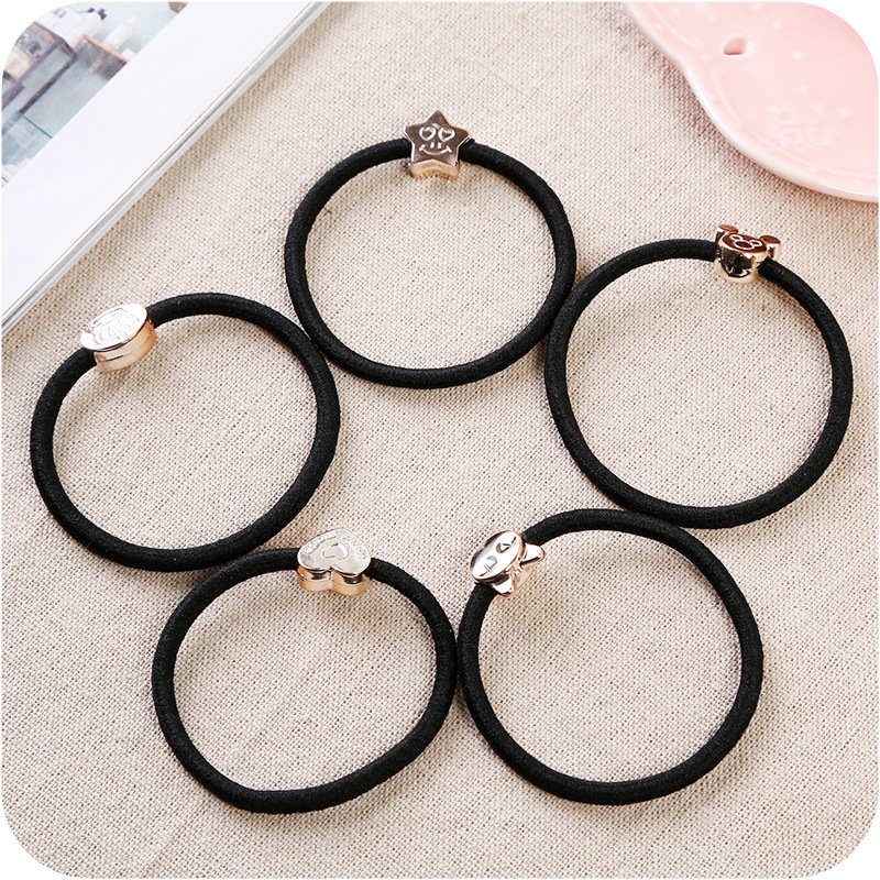 Korean style hair accessories vintage metal crown lovely rubber band hair rope women's children's headwear updo hair rope