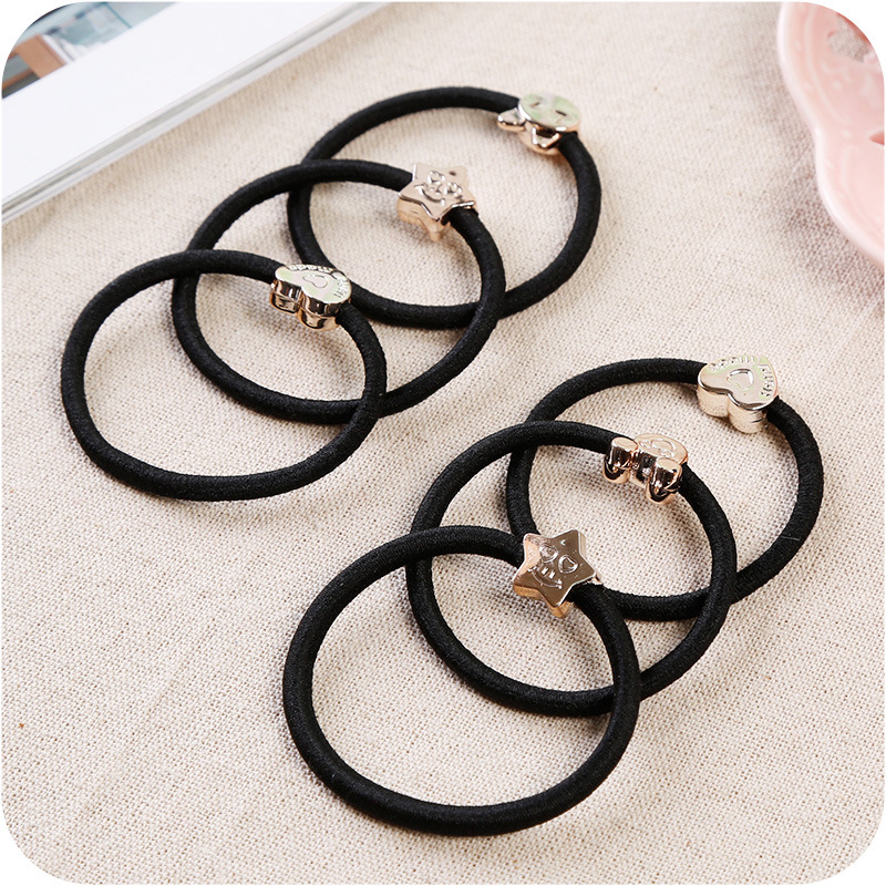 Korean style hair accessories vintage metal crown lovely rubber band hair rope women's children's headwear updo hair rope