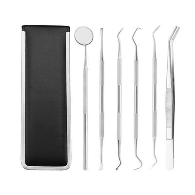 Professional household dentist tool set to remove calculus tartar cleaning stainless steel dental tool dentist 6-piece set