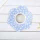 Pure cotton double-breasted-blue white flowers