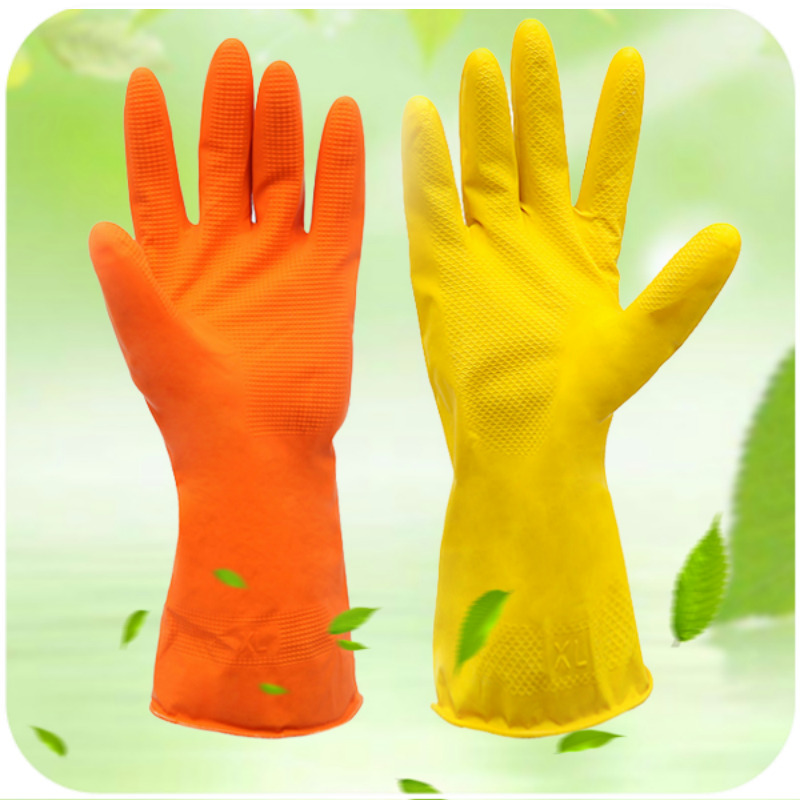 Household Gloves Latex Cleaning Gloves Washing Clothes Rubber Gloves Thin Dish-washing Gloves Kitchen Anti-fouling Gloves